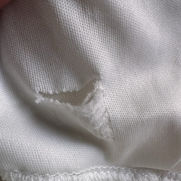 Rebellion Women's Size S White Lace Crop Cami Top Smocked V-neck Sleeveless - Picture 16 of 16